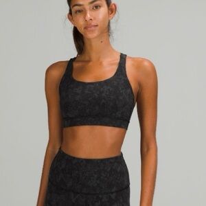 NWOT lululemon Energy Bra in Hideaway Camo Deep Coal Multi Size 6